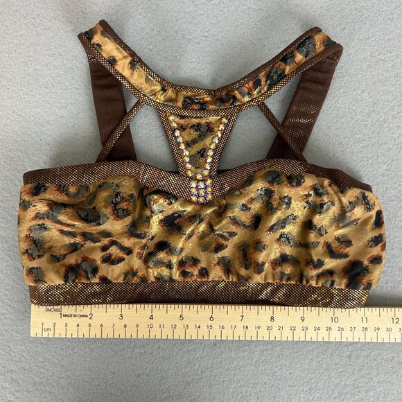 Mara Dancewear Adult Medium Leopard & Tulle Jazz Costume Set Dance Stagewear - Picture 2 of 9